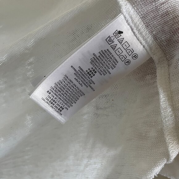 Michael Kors Linen-Blend Coverup Cardigan in white - Picture 6 of 8